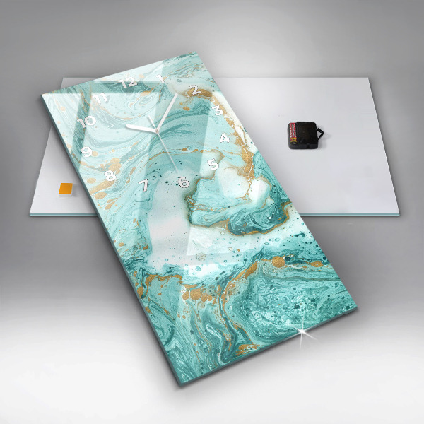 Vertical wall clock Marble texture
