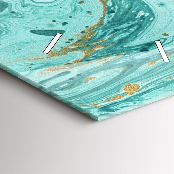 Vertical wall clock Marble texture