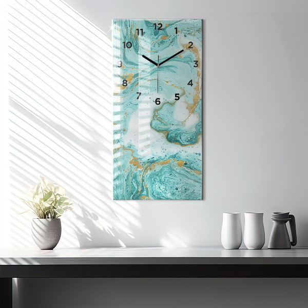 Vertical wall clock Marble texture