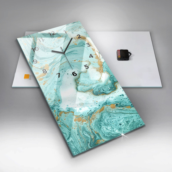 Vertical wall clock Marble texture