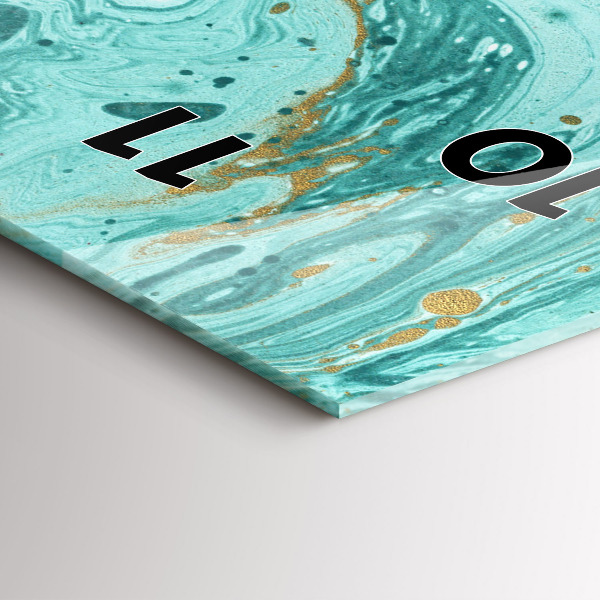 Vertical wall clock Marble texture