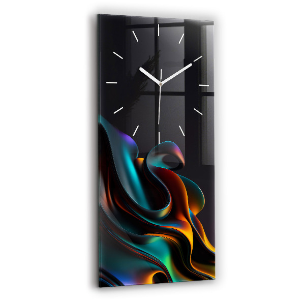 Vertical wall clock Futuristic wave