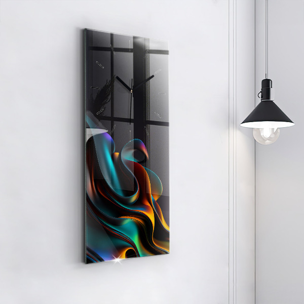 Vertical wall clock Futuristic wave