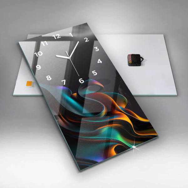 Vertical wall clock Futuristic wave