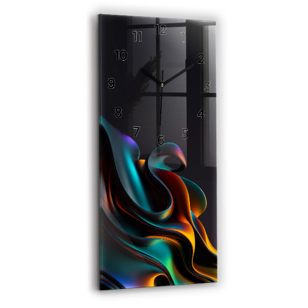 Vertical wall clock Futuristic wave