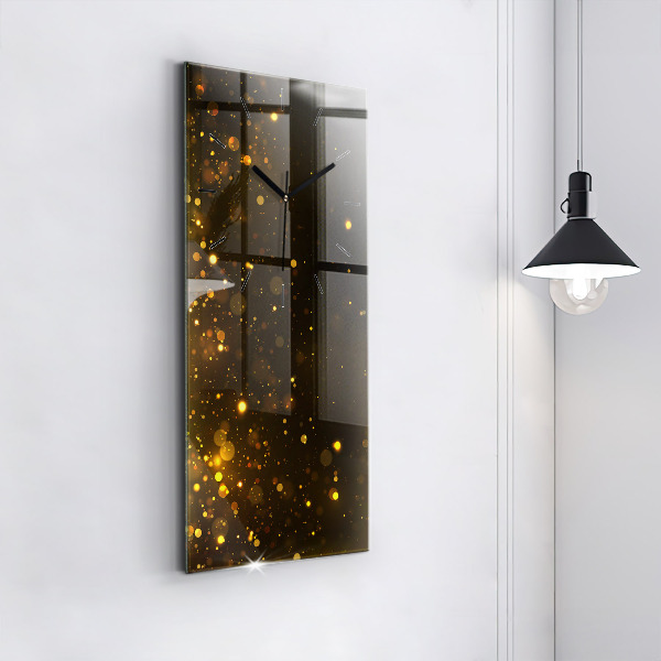 Vertical wall clock Gold dust
