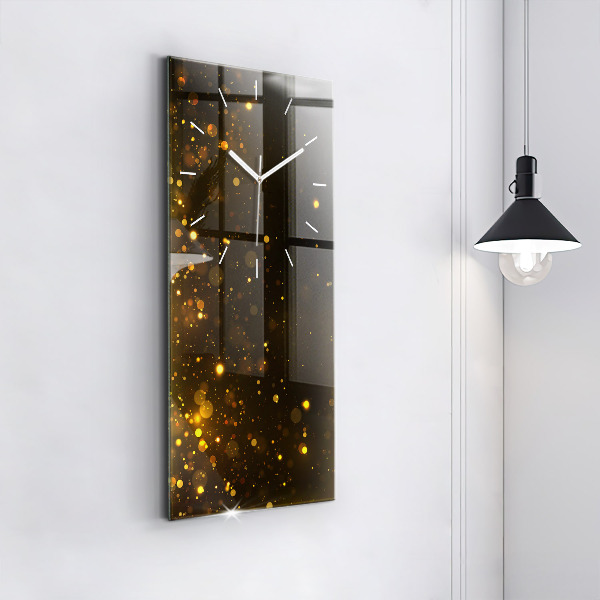 Vertical wall clock Gold dust