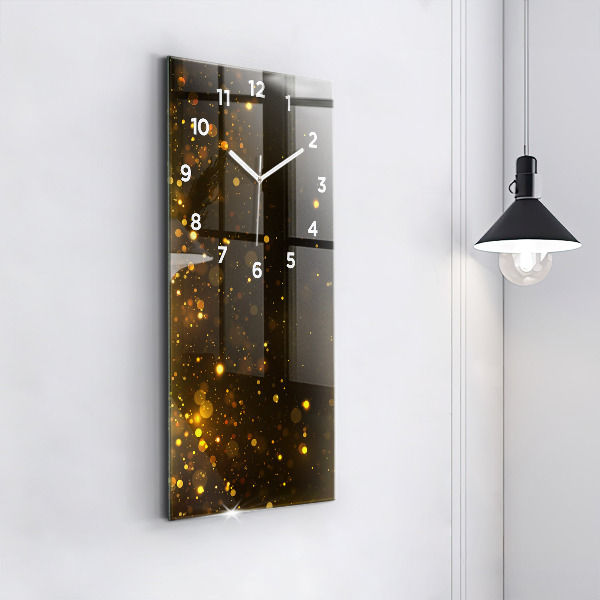 Vertical wall clock Gold dust