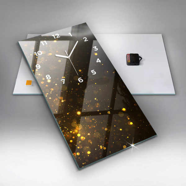 Vertical wall clock Gold dust