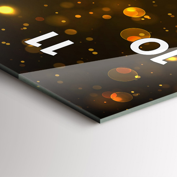 Vertical wall clock Gold dust