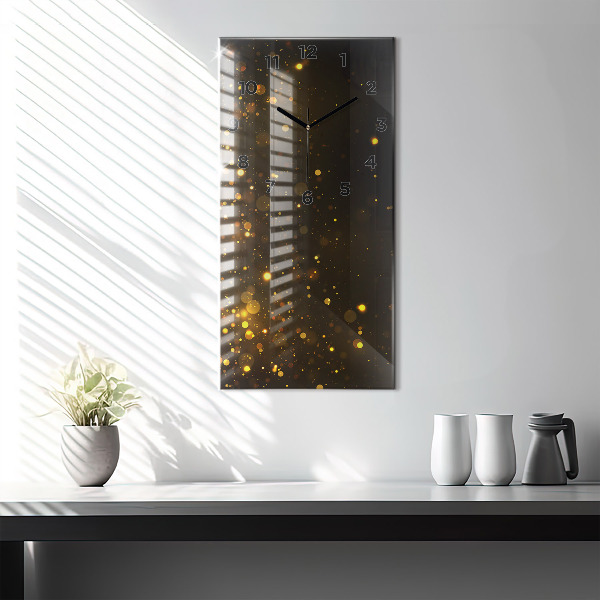 Vertical wall clock Gold dust