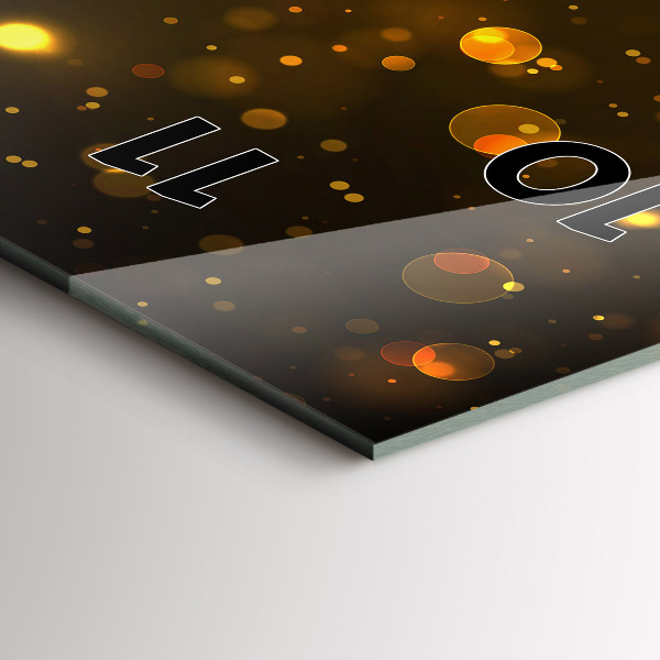 Vertical wall clock Gold dust