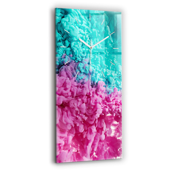 Vertical wall clock Modern art - spots