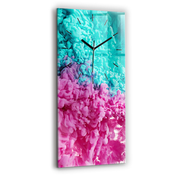 Vertical wall clock Modern art - spots