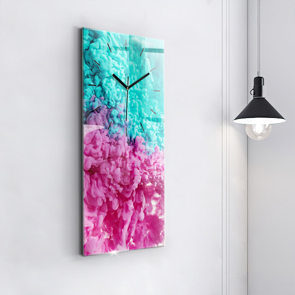 Vertical wall clock Modern art - spots