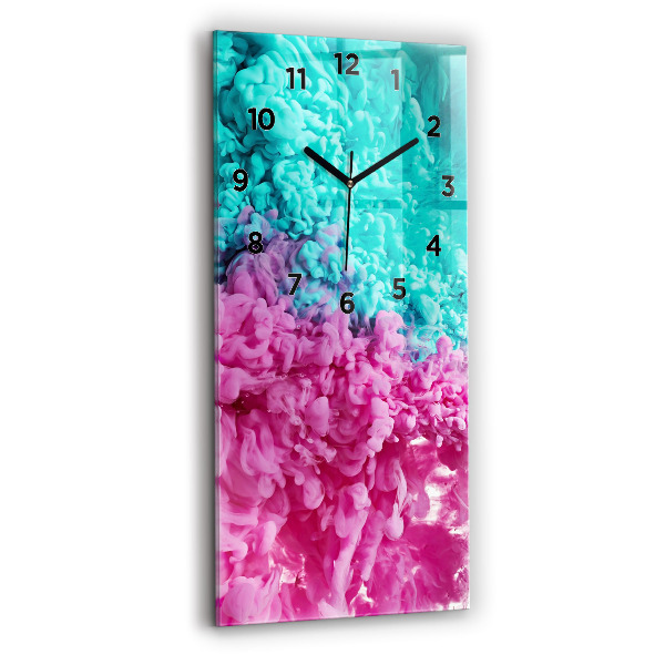 Vertical wall clock Modern art - spots