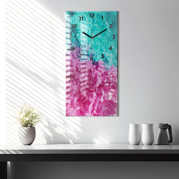Vertical wall clock Modern art - spots