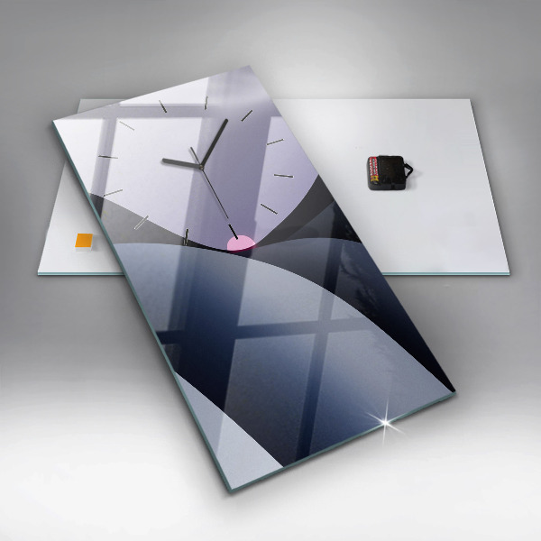 Vertical wall clock Abstraction sun