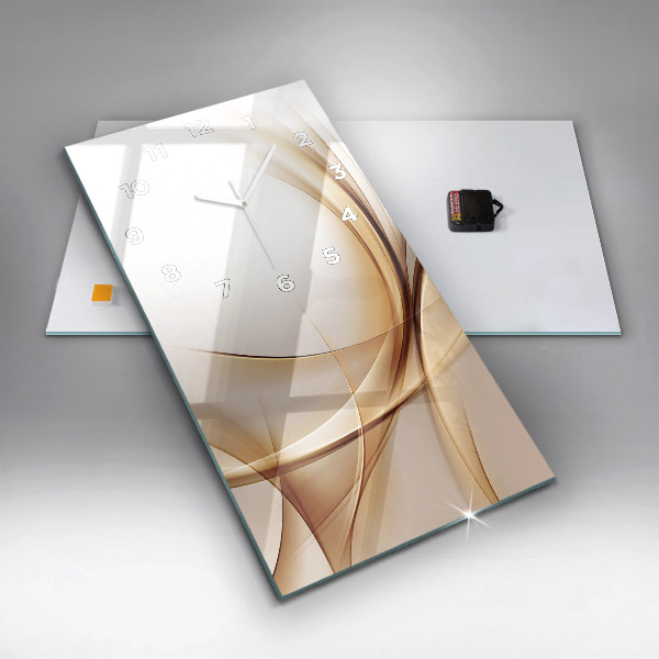 Vertical wall clock Golden abstraction