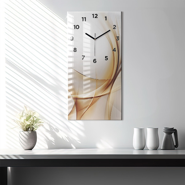 Vertical wall clock Golden abstraction