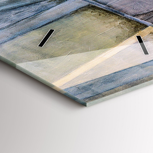 Vertical wall clock Impressionist painting