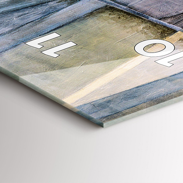 Vertical wall clock Impressionist painting