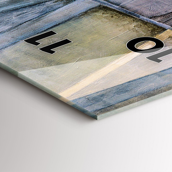 Vertical wall clock Impressionist painting