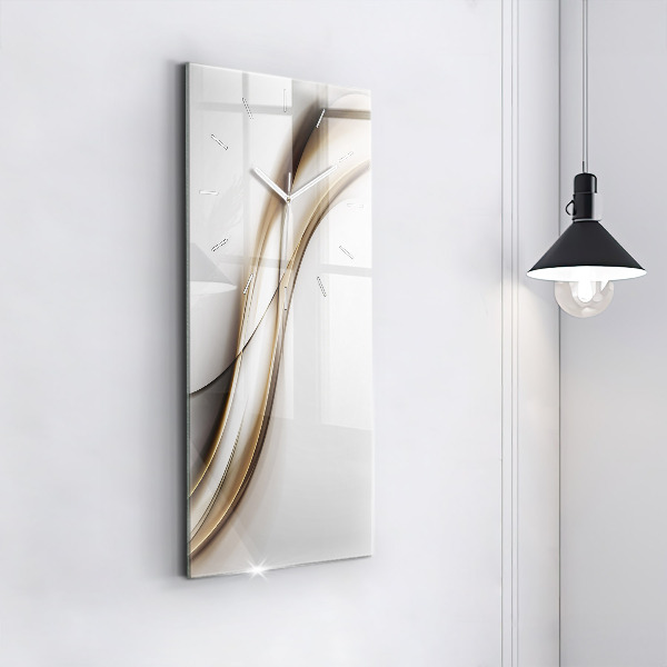 Vertical wall clock Abstract lines