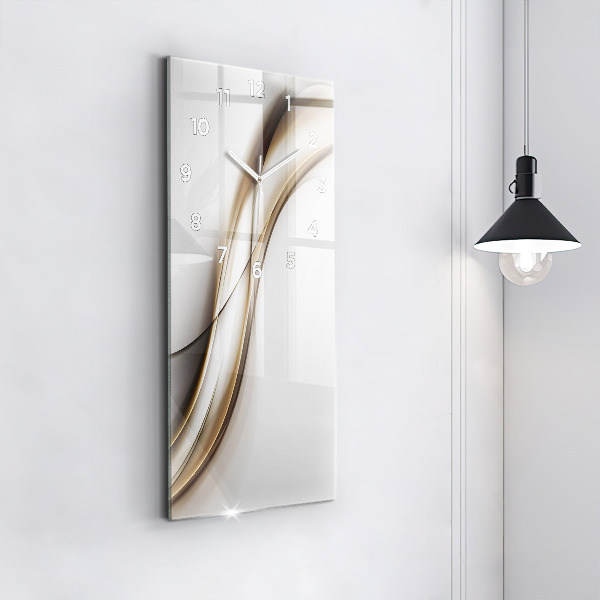 Vertical wall clock Abstract lines