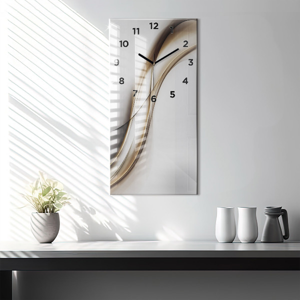 Vertical wall clock Abstract lines