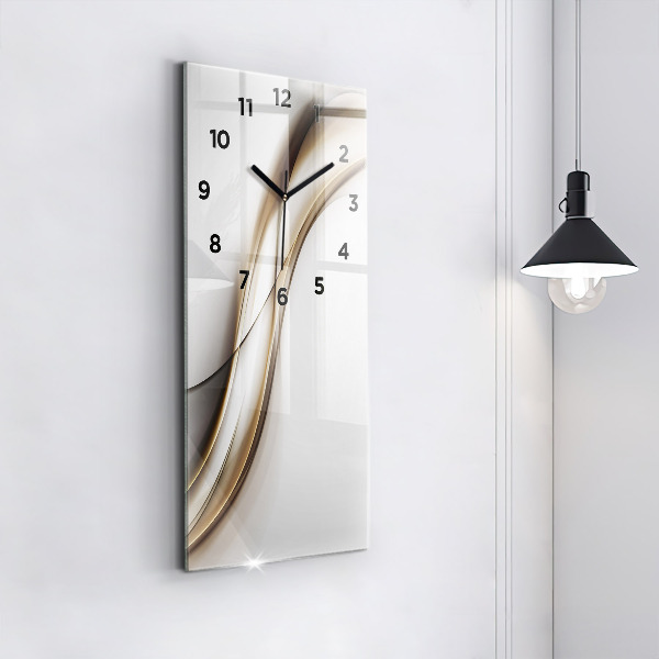 Vertical wall clock Abstract lines