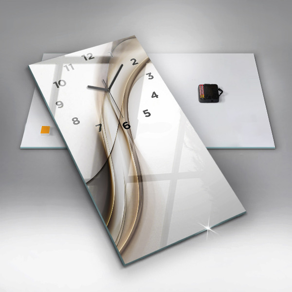 Vertical wall clock Abstract lines