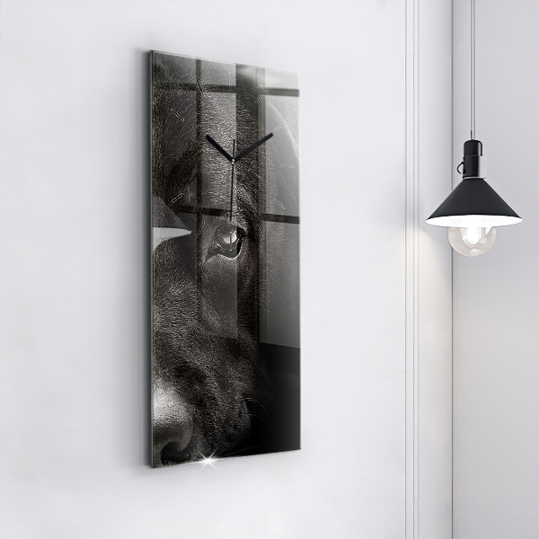 Vertical wall clock Scottish Fold Dog and Cat