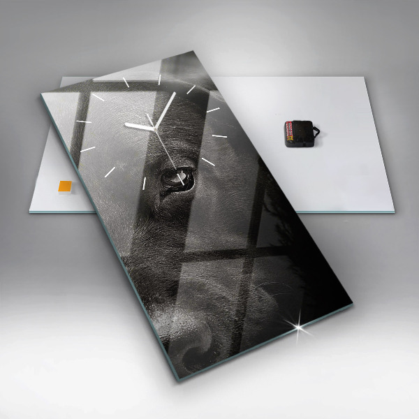 Vertical wall clock Scottish Fold Dog and Cat