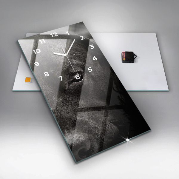 Vertical wall clock Scottish Fold Dog and Cat