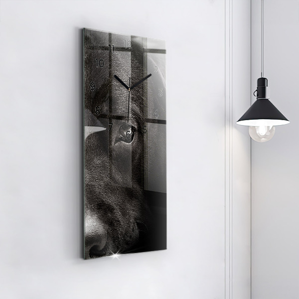 Vertical wall clock Scottish Fold Dog and Cat