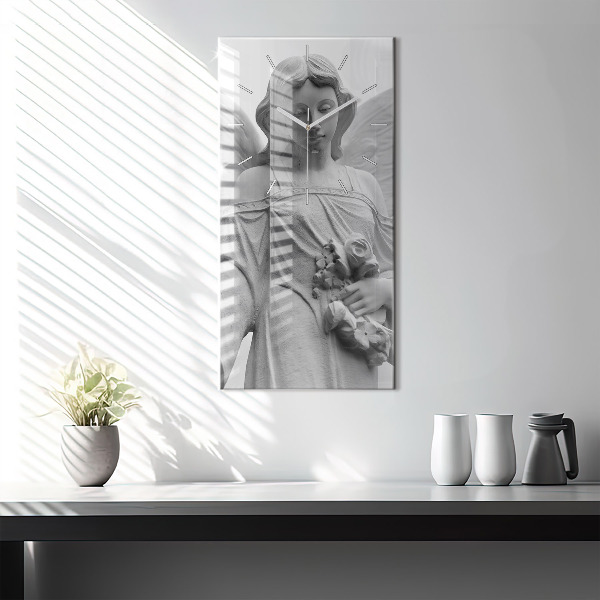 Vertical wall clock Old Angel Sculpture