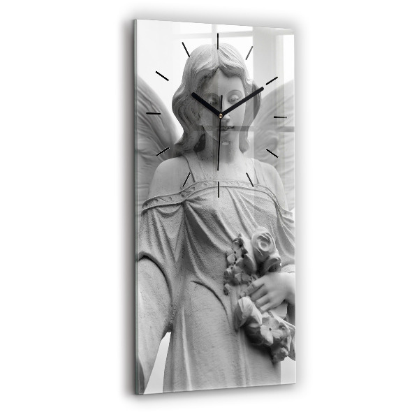 Vertical wall clock Old Angel Sculpture