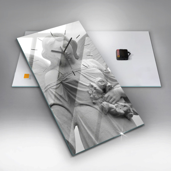 Vertical wall clock Old Angel Sculpture