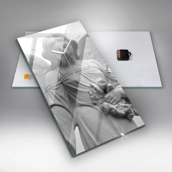 Vertical wall clock Old Angel Sculpture