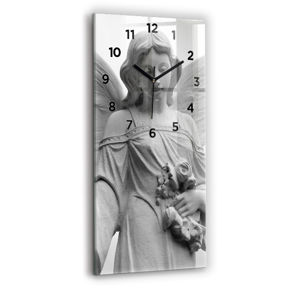 Vertical wall clock Old Angel Sculpture