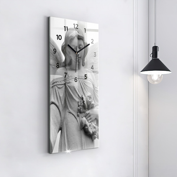 Vertical wall clock Old Angel Sculpture