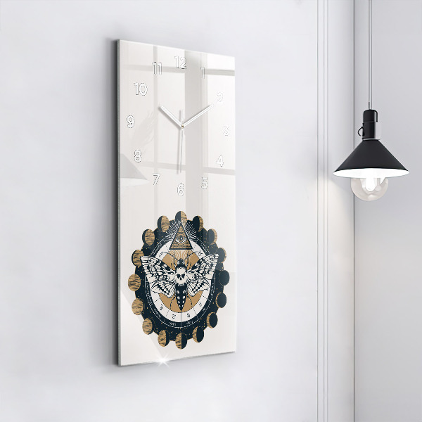 Vertical wall clock Moon Phases and the Eye