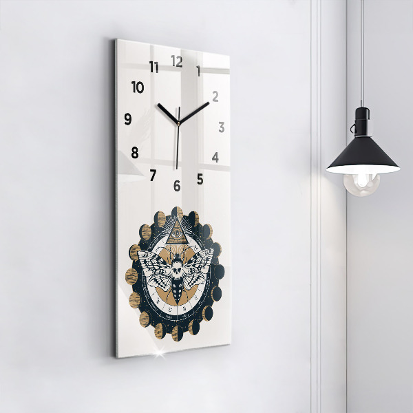 Vertical wall clock Moon Phases and the Eye