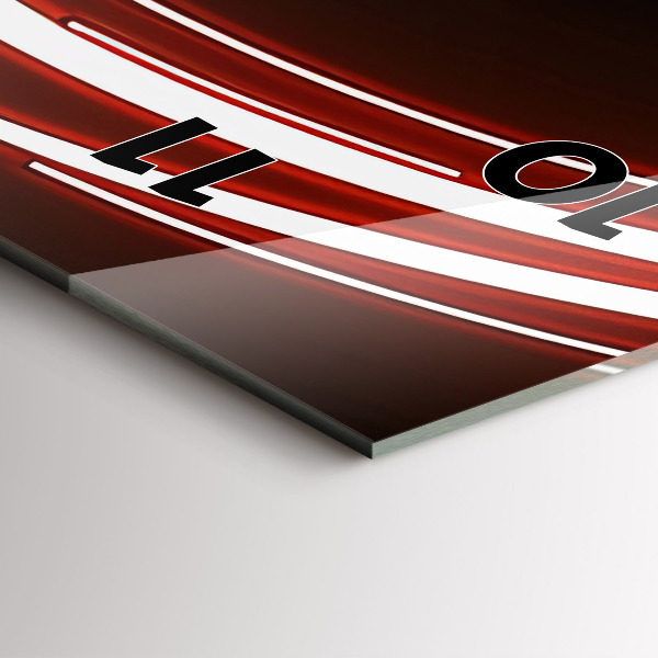 Vertical wall clock Cat with red eyes