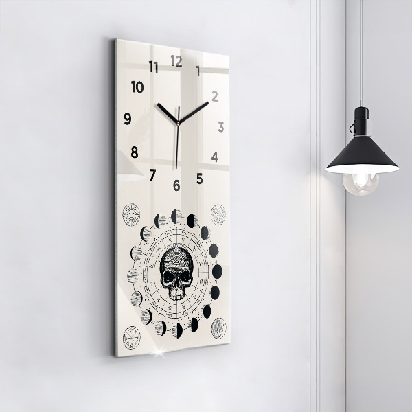 Vertical wall clock Moon phases