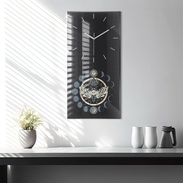 Vertical wall clock Moon phases