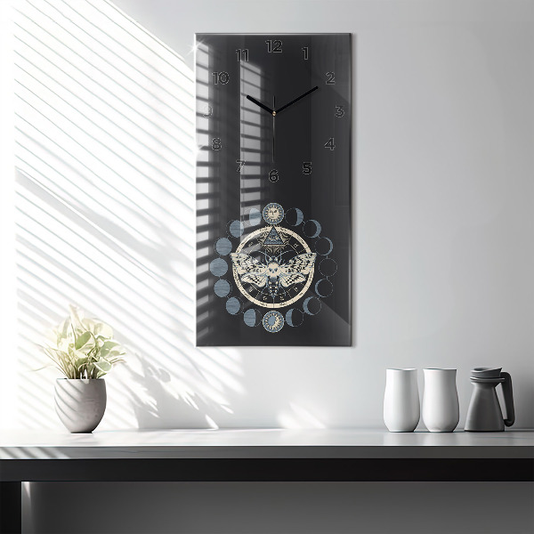 Vertical wall clock Moon phases