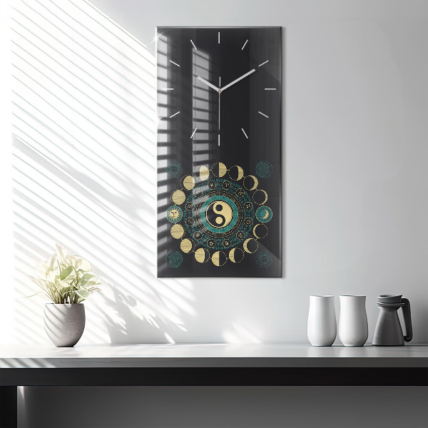 Vertical wall clock Moon phases