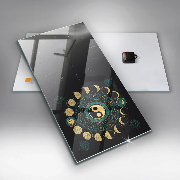 Vertical wall clock Moon phases